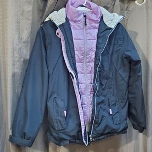 Big Chill Black and Lavender Kids Jacket